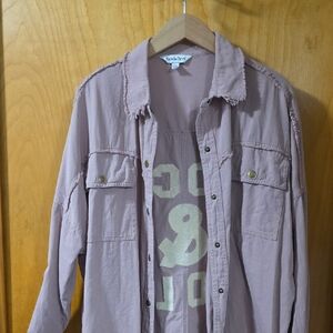 DAVI & DANI Mauve Shirt Jacket